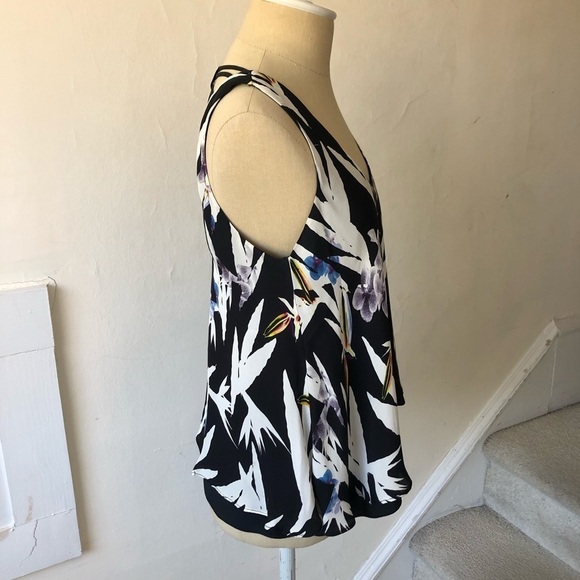 Nicole Miller Hummingbird Silk Strappy Back Tank - Picture 4 of 8